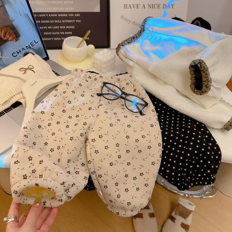 儿童加绒裤加厚裤子女童冬季新款男童保暖裤宝宝外穿卫裤童裤童装