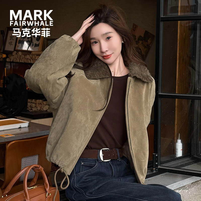 马克华菲【满天星】90白鸭绒羽绒服巴恩风派克外套冬装女F54014A604