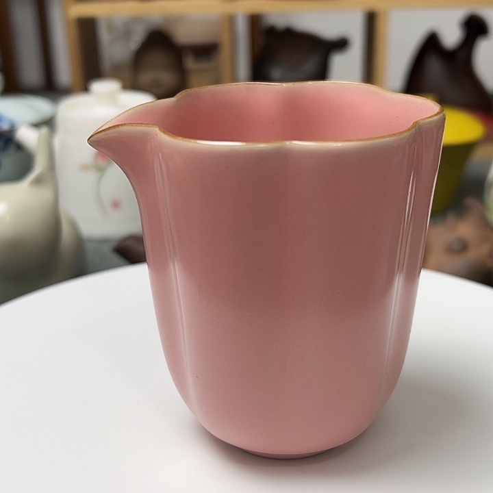 瓷片粉汝窑茶海公道杯