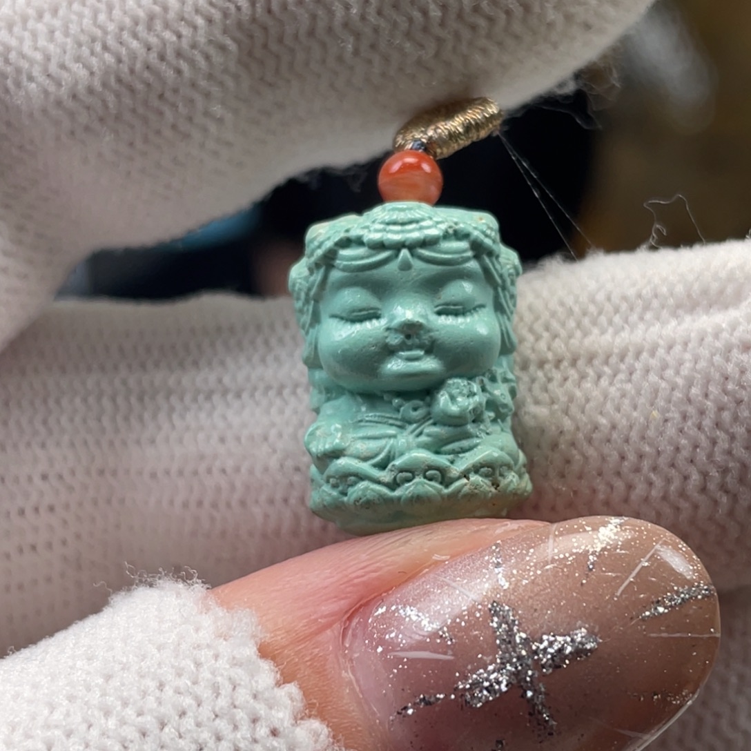 绿松石未镶嵌挂件