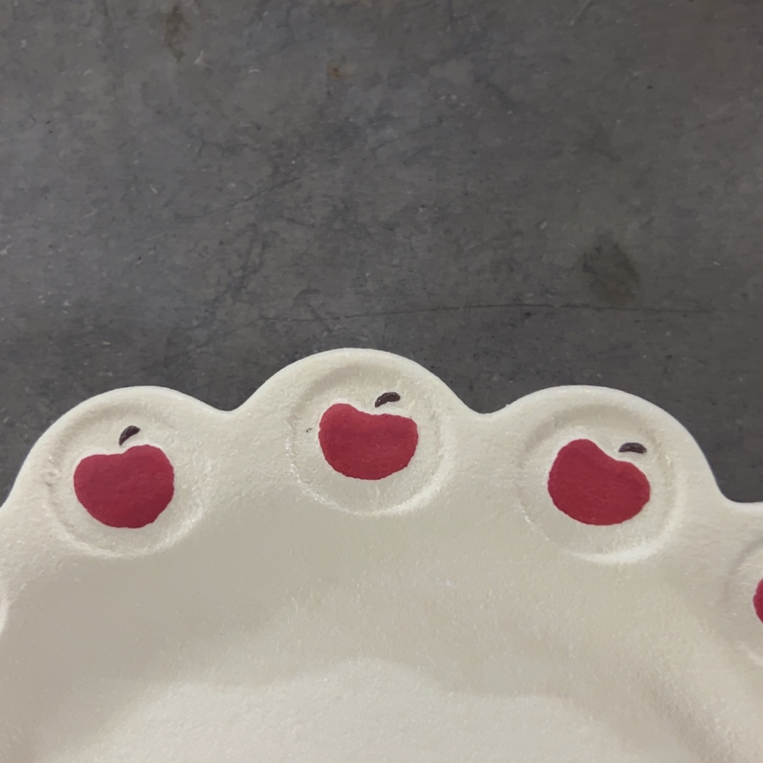 搪瓷微瑕苹果十寸盘一个826