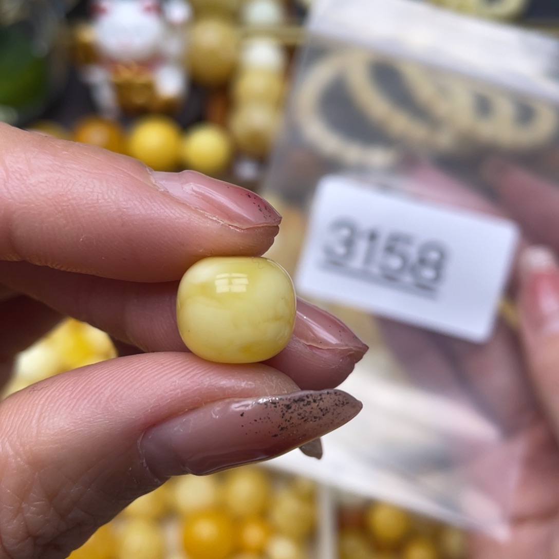 蜜蜡珠宝奇石未镶嵌粉点12