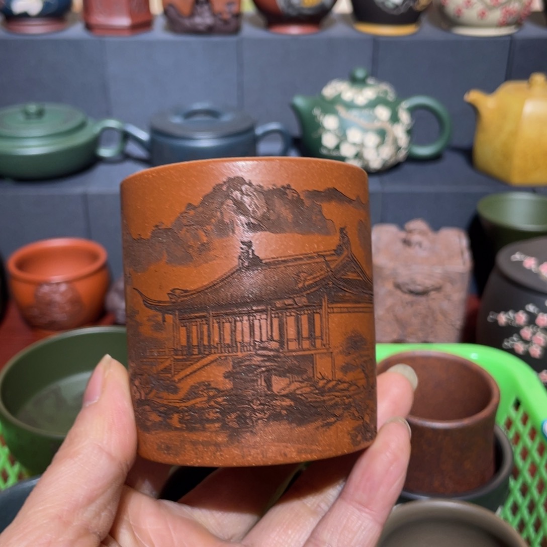 原矿紫砂手工主人杯