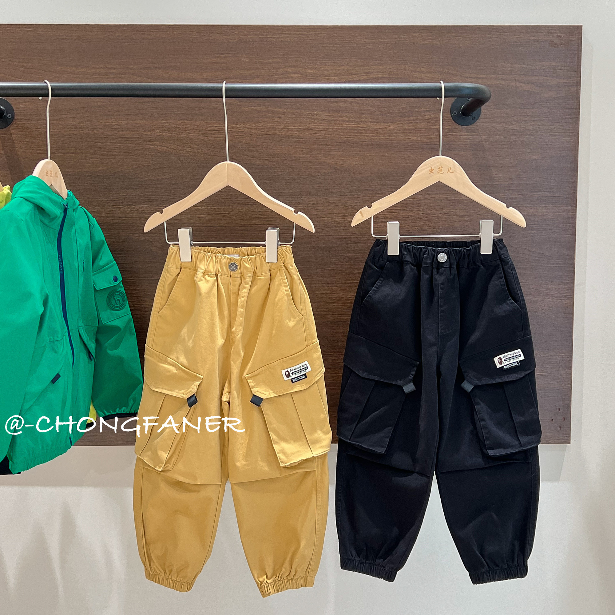 052050 虫范儿严选-秋季新品童装男童女童弹力休闲工装长裤