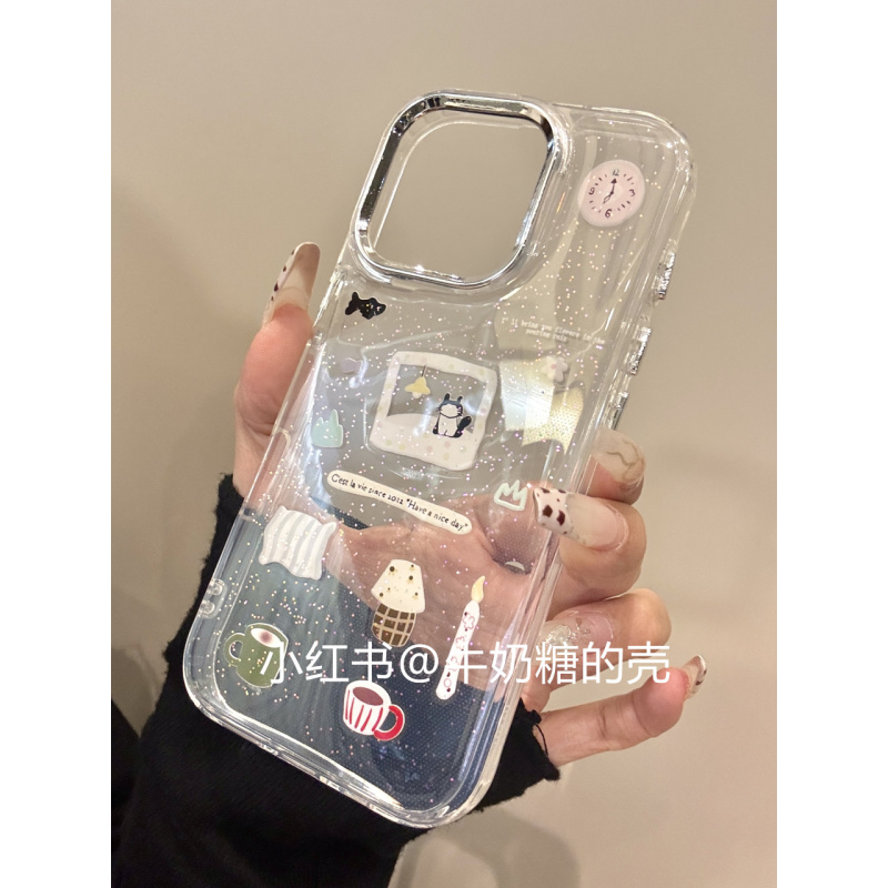 相框猫咪枕头茶杯适用iphone16promax苹果15pr手机壳14新款13透明