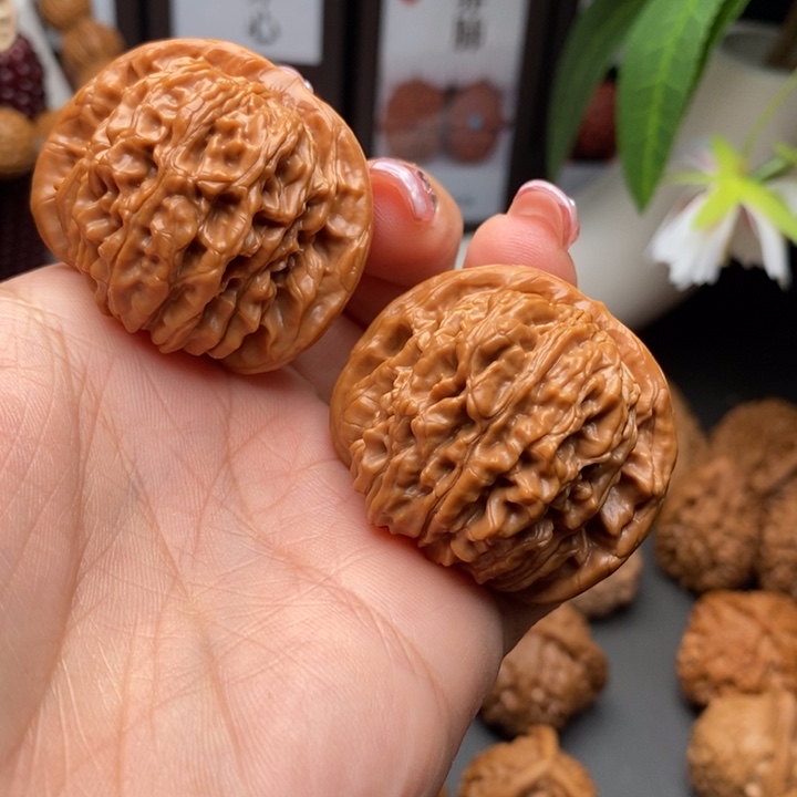 文玩核桃把件四座楼狮子头42