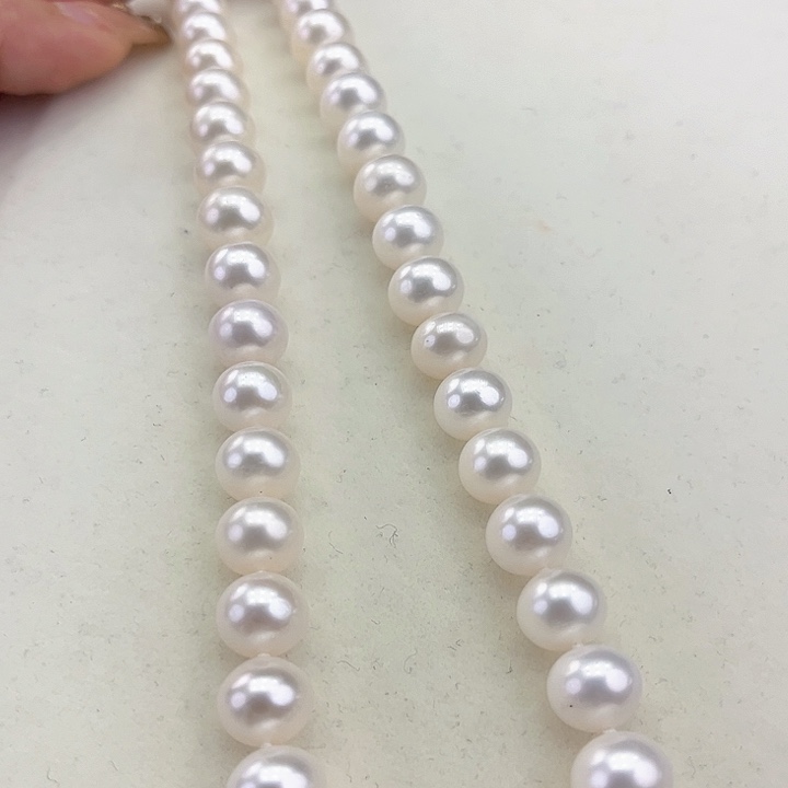 淡水珍珠颈饰银S925镶嵌10➕冷白