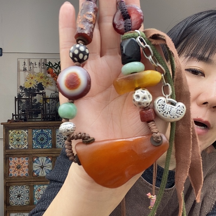 蜜蜡项链未镶嵌项链