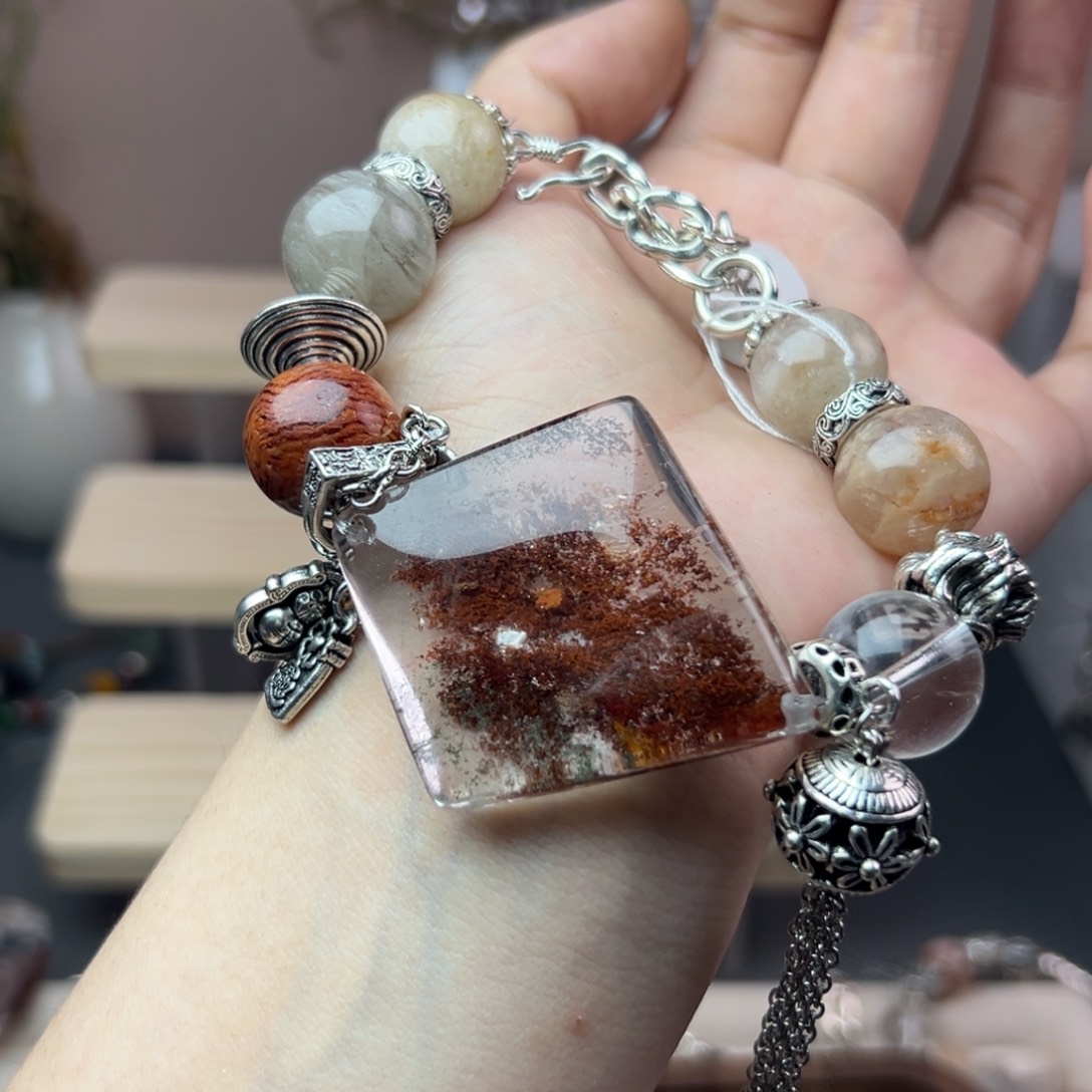 水晶手链合金真**香手串