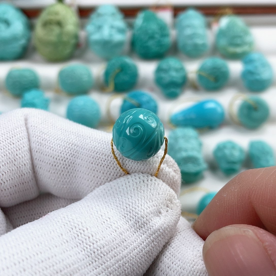 绿松石车挂未镶嵌尺寸12.5