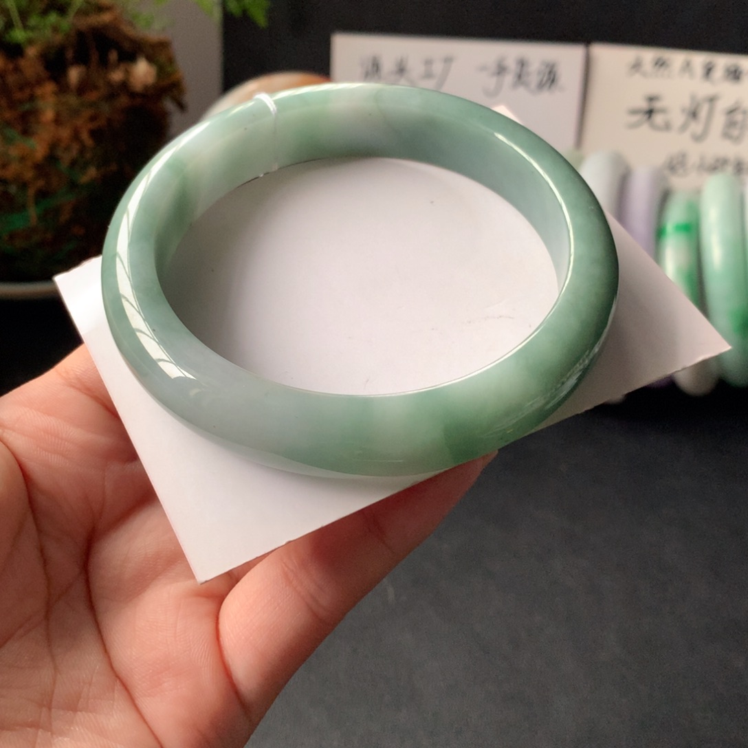 翡翠未镶嵌手镯20号66-13.5-9.1