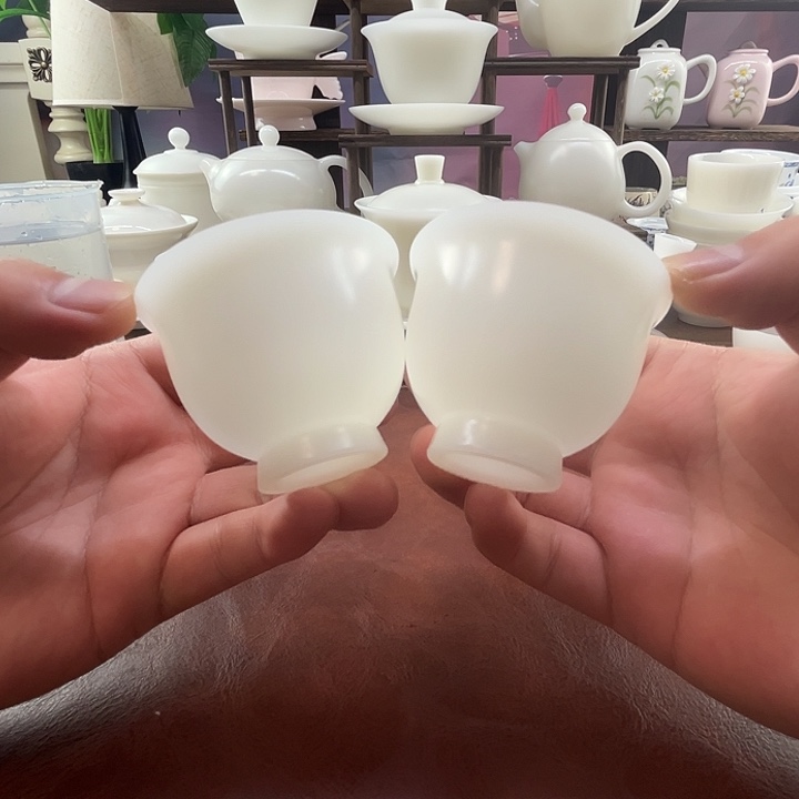 2杯: 隐唐窑/璞玉素烧65ml反口客杯