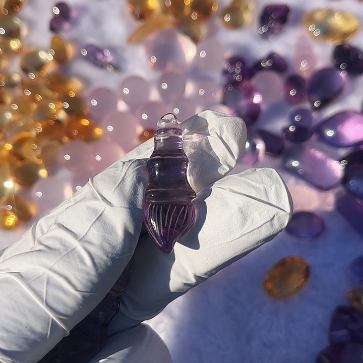 温***姐吊坠(不含链)未镶嵌水晶水晶