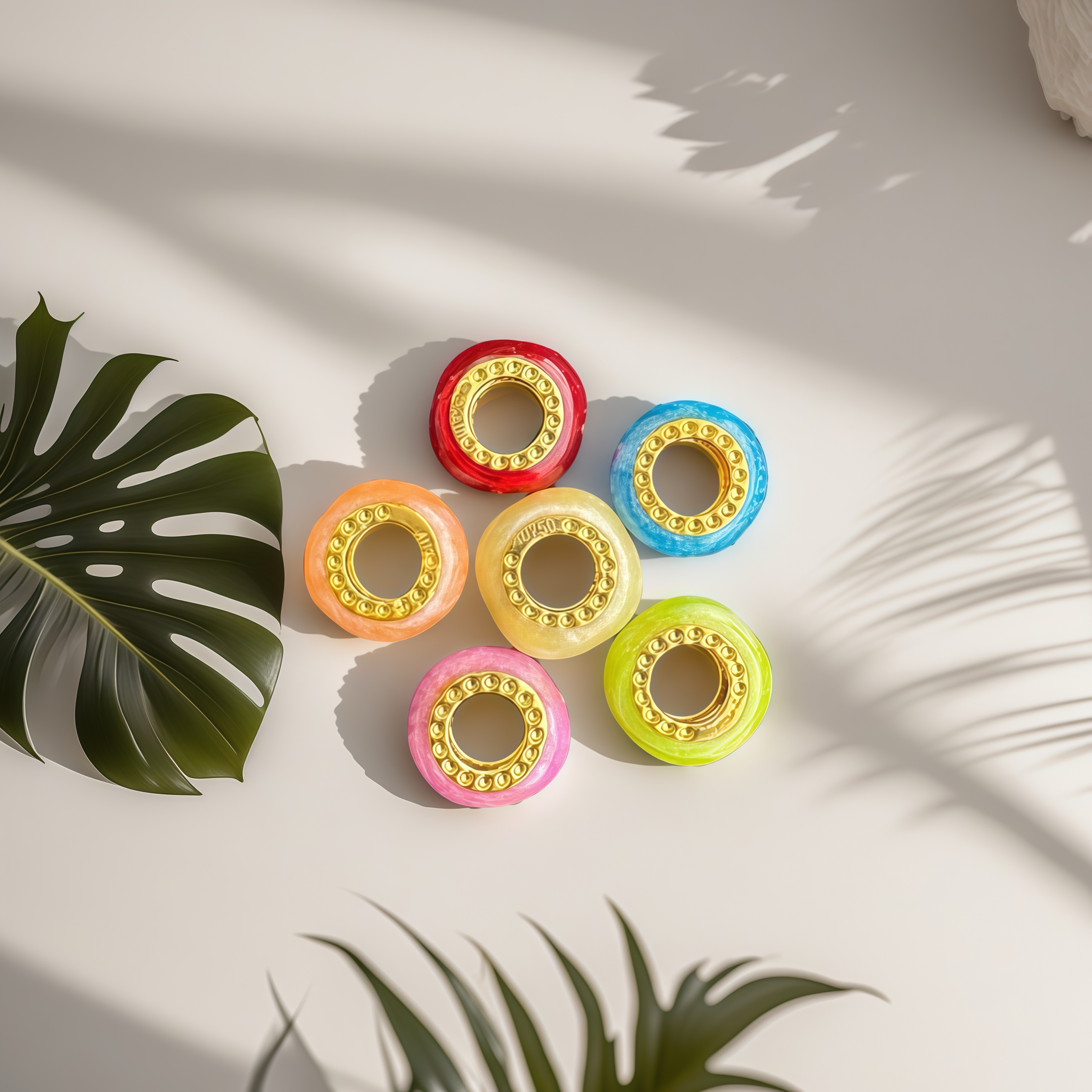 【媛媛专属】18k金多巴胺珐琅彩虹甜甜圈  卡约6mm