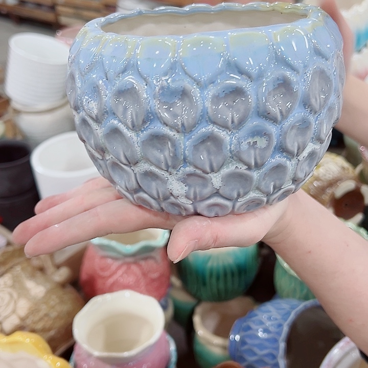 有孔，凑单福利满10元发货陶瓷多肉花盆！