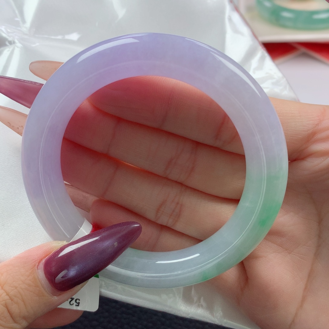 未镶嵌手镯翡翠缅甸天然翡翠A货52.5