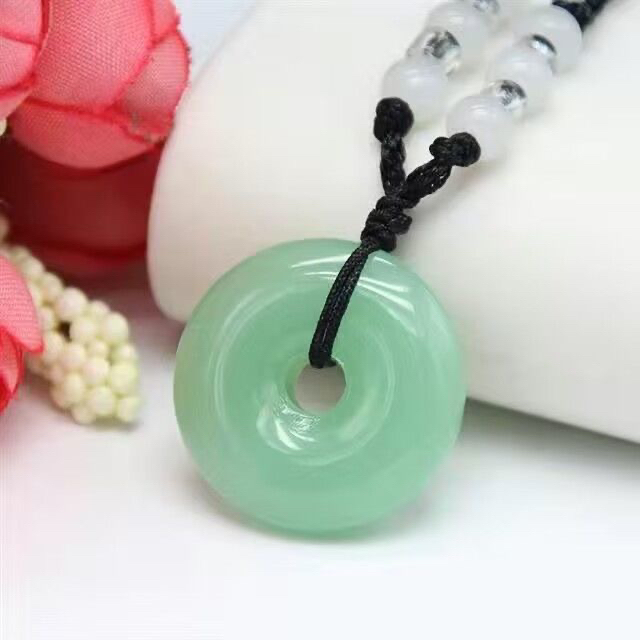 天然翡翠A货平安扣老坑吊坠款白色多样性发货