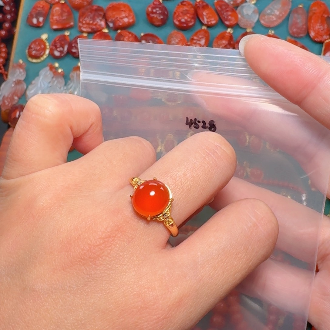 南红玛瑙南红银S925镶嵌