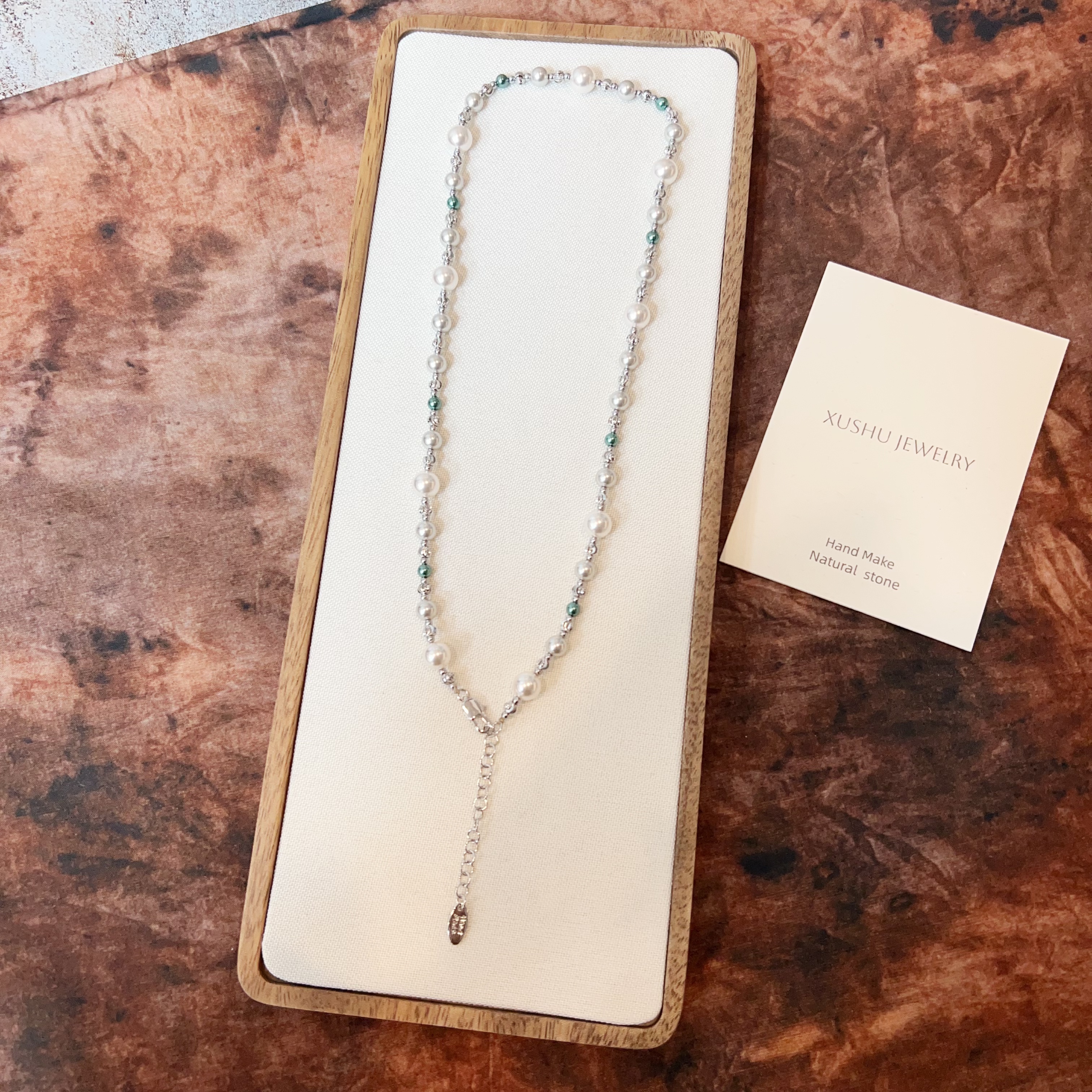 钛钢仿珍珠项链 小众颈链锁骨链XUSHU叙述原创《银河珠光》系列