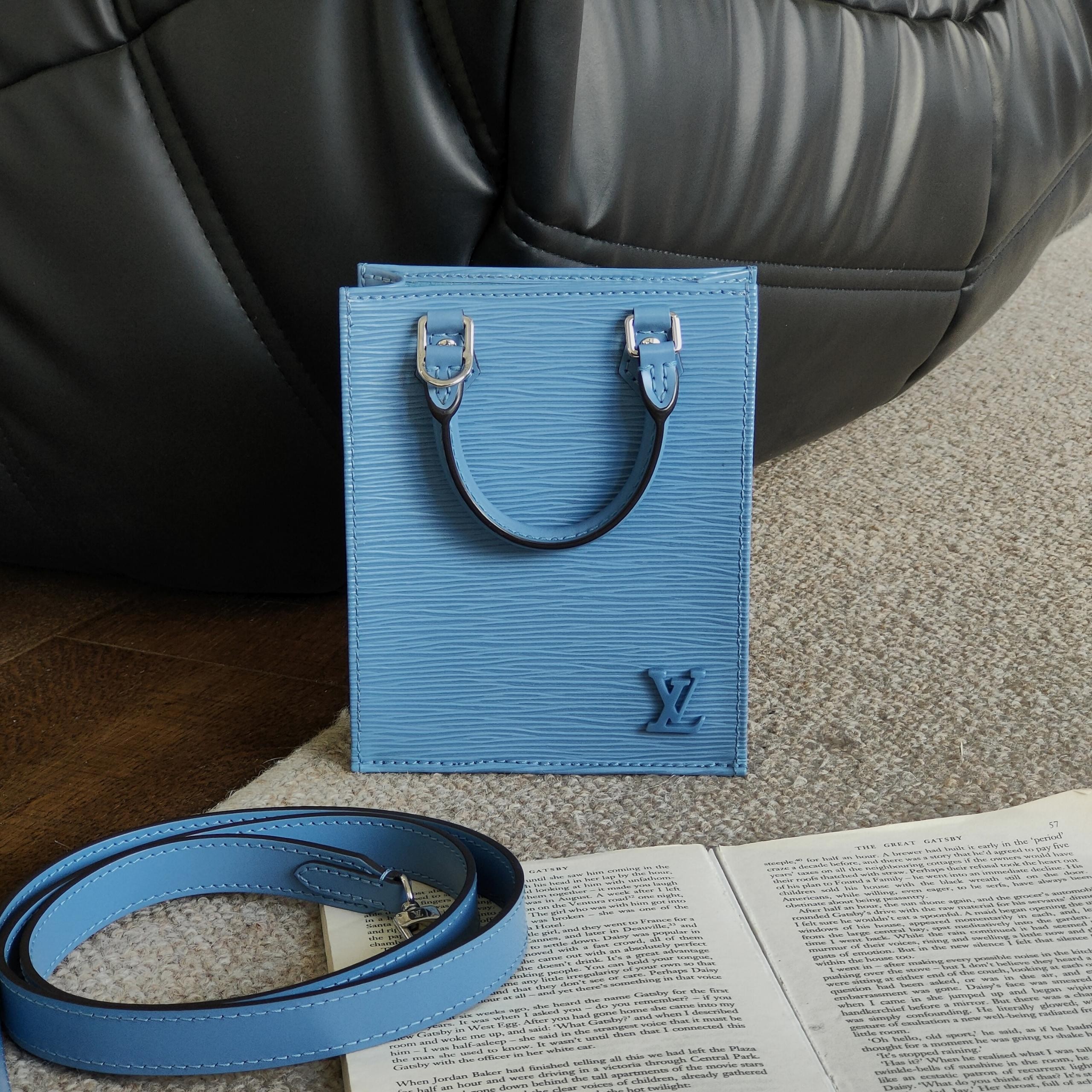 95新 LouisVuitton/路易威登 蓝色水波纹琴谱mini手提斜挎包39117