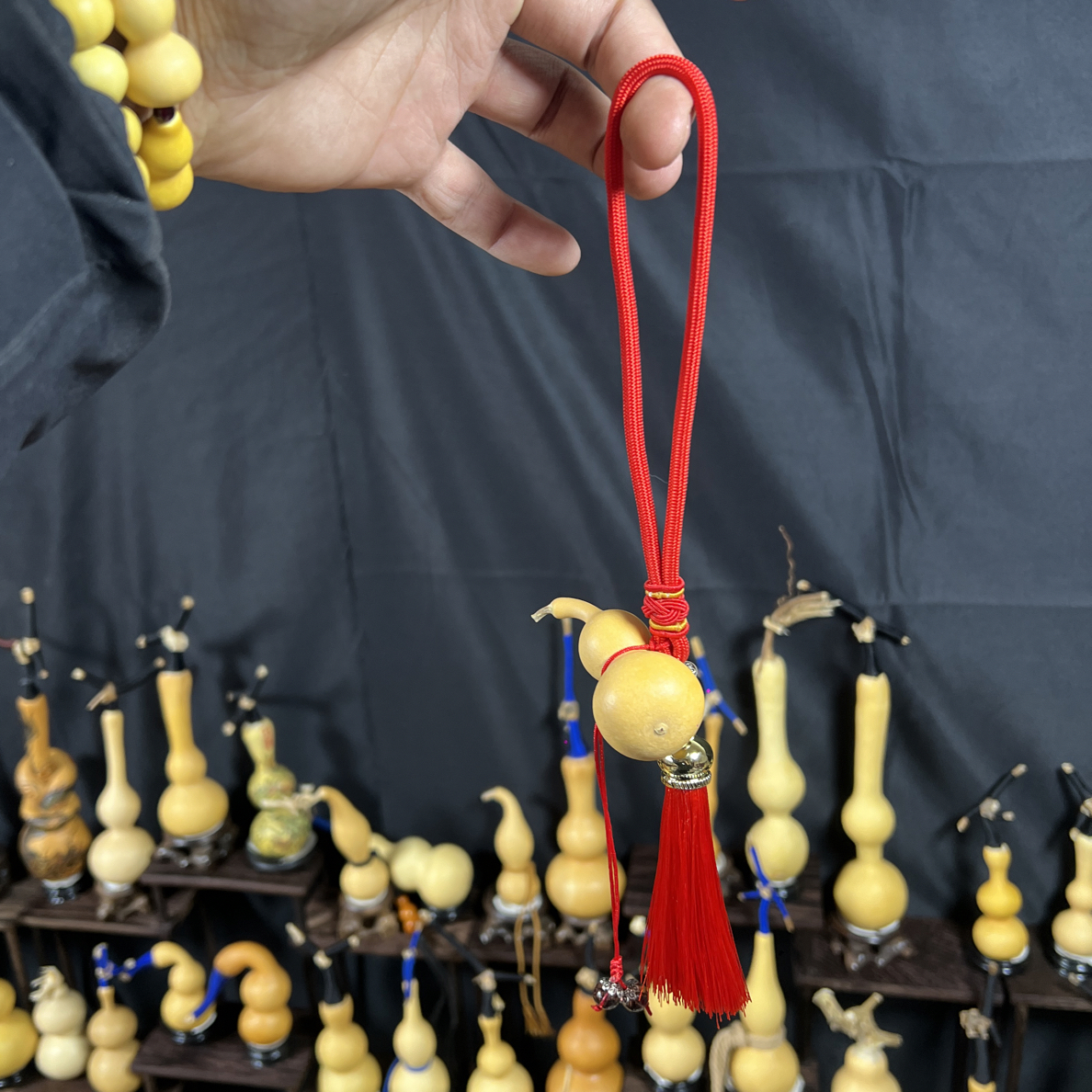 漂亮的车载挂件小葫芦，精品天津嘴小葫芦挂件