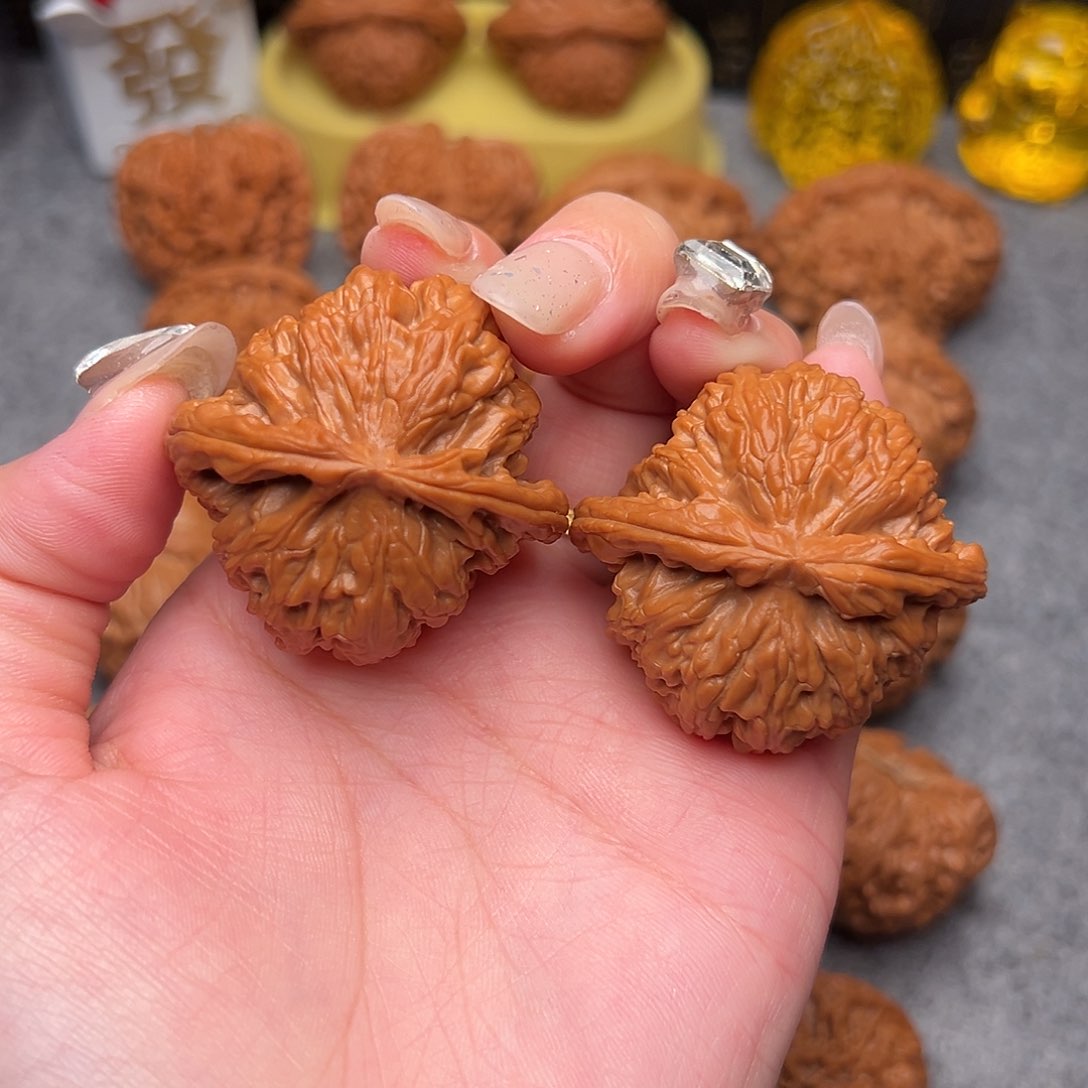 把件文玩核桃毕业精品精配球白42.9全品