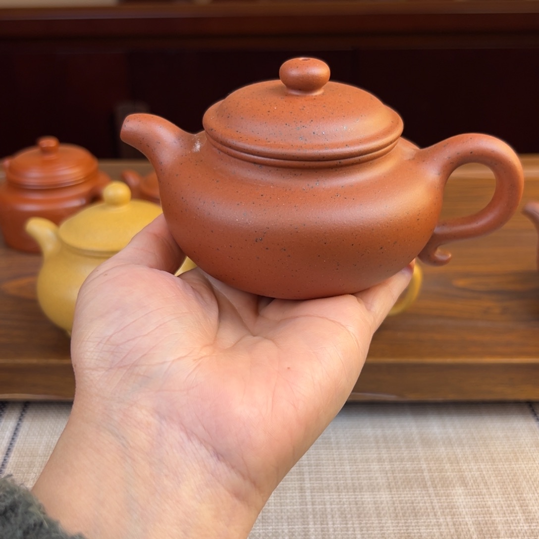 茶壶紫砂大红泥仿古全手200cc
