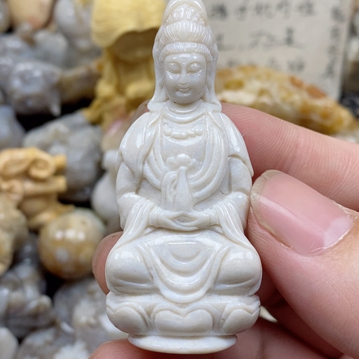 颈饰未镶嵌硅化珊瑚（珊瑚玉）