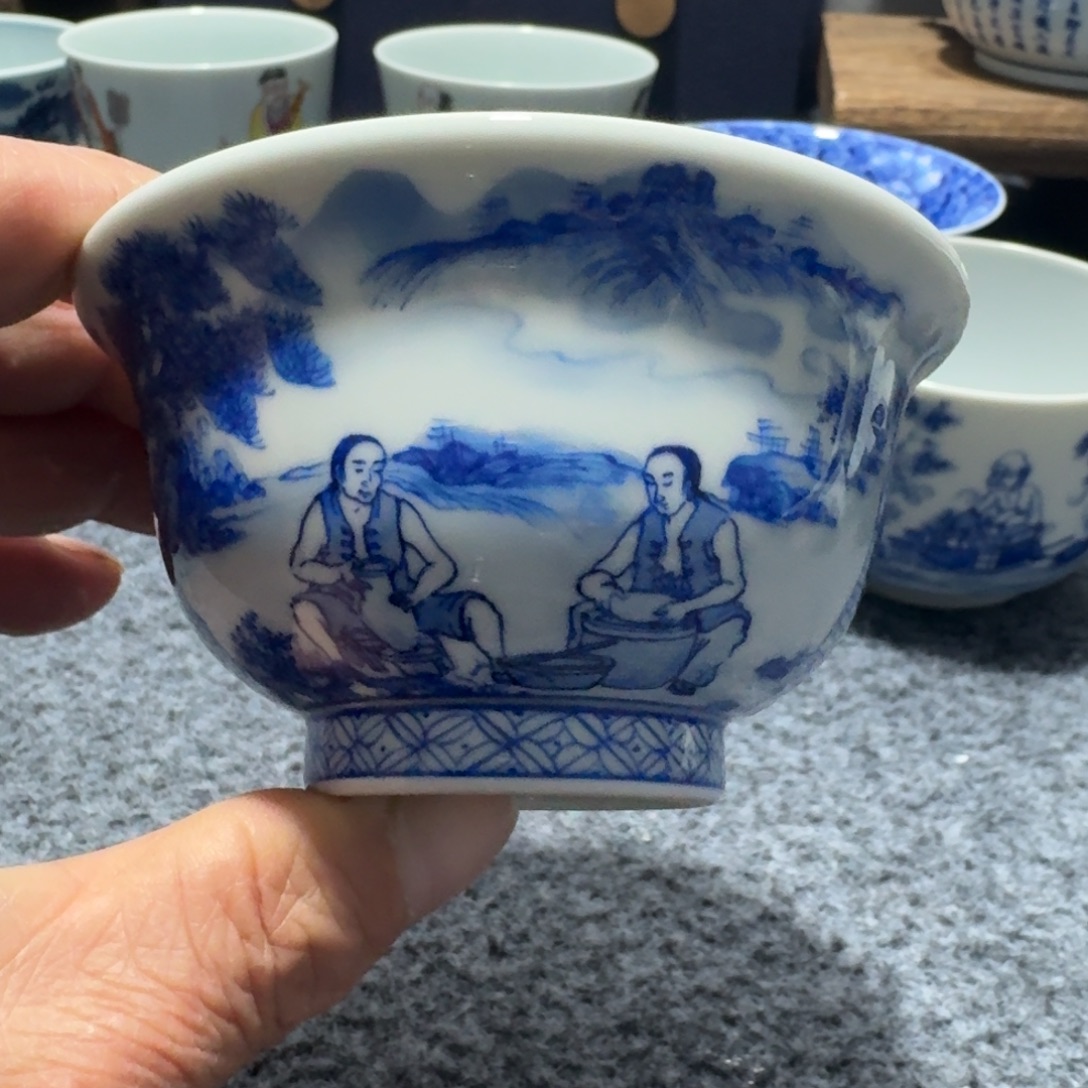 往***烟现代景德镇陶瓷手绘茶具