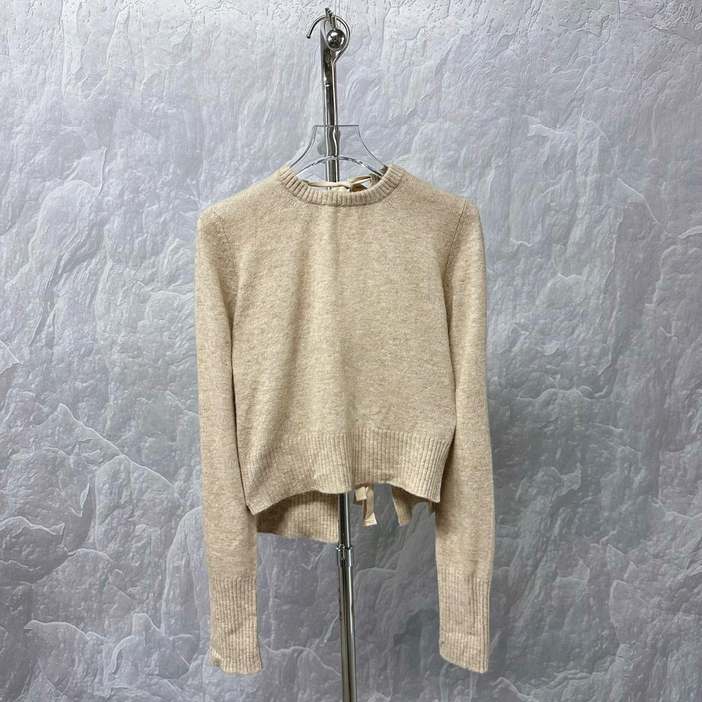 未使用 MIU MIU/缪缪 系带羊毛毛衣 36码 J01192