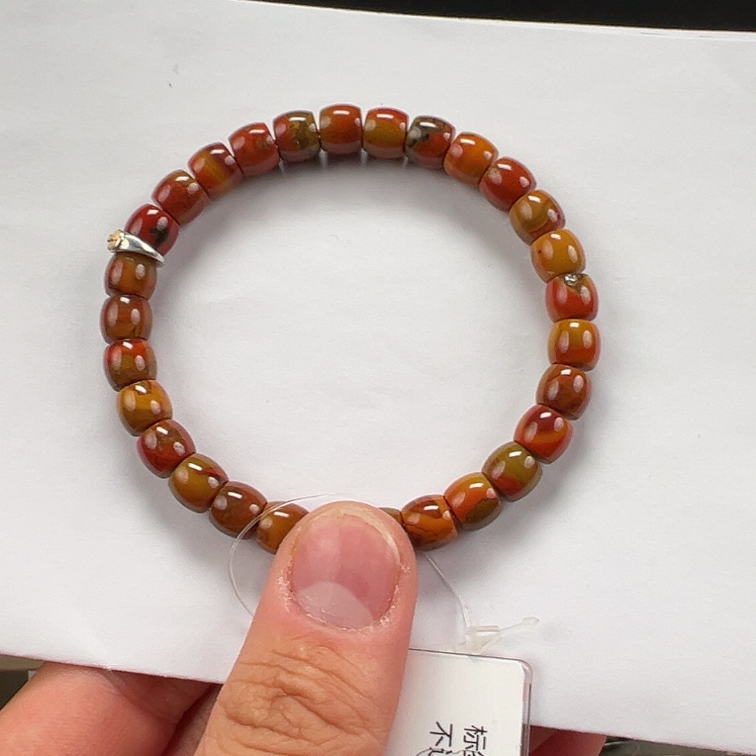 玛瑙/玉髓未镶嵌手链卡7.5mm