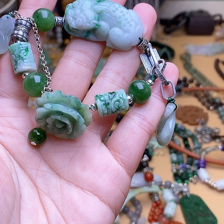 翡翠颈饰未镶嵌蓝*399