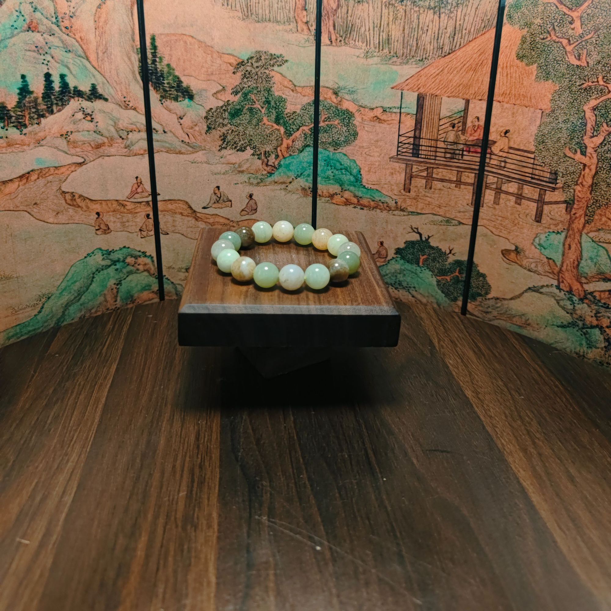 F和田玉多宝圆珠（卡12）手串1498