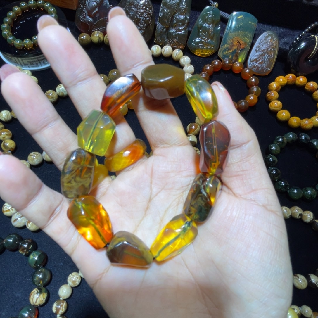 琥珀未镶嵌手串手串