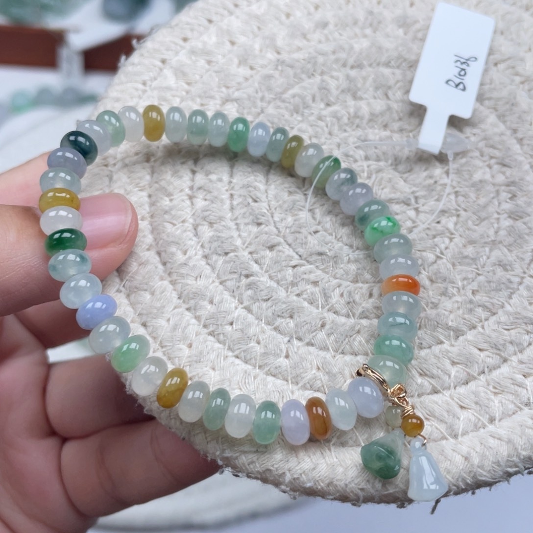 翡翠未镶嵌颈饰天然A货缅甸翡翠6.5mm