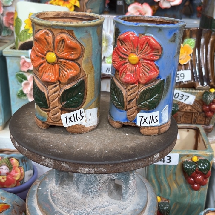 紫砂花盆粗陶材质多肉花盆