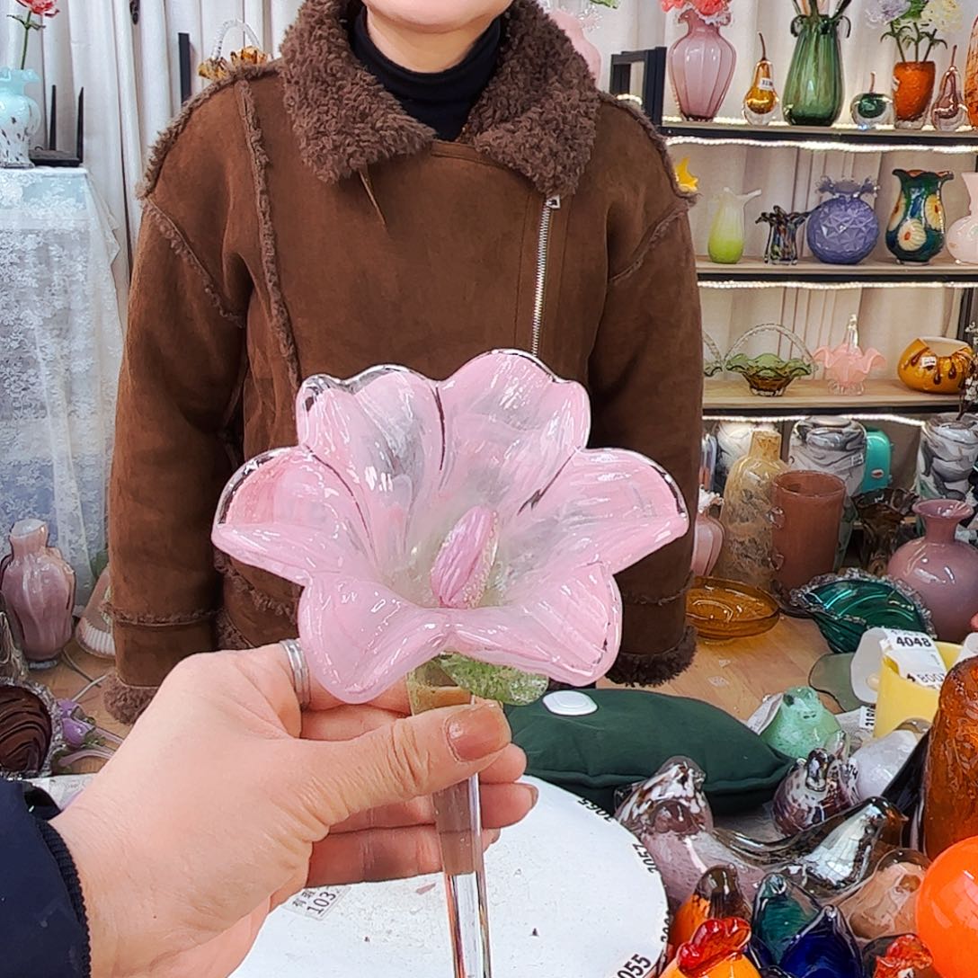 花心瑕 粘好发短杆家悦琉璃工艺品