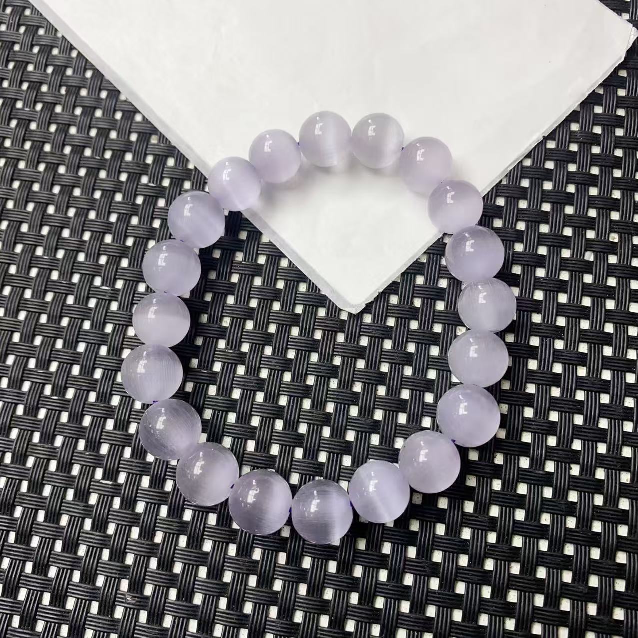 [石矿]A805浅紫猫手链10M