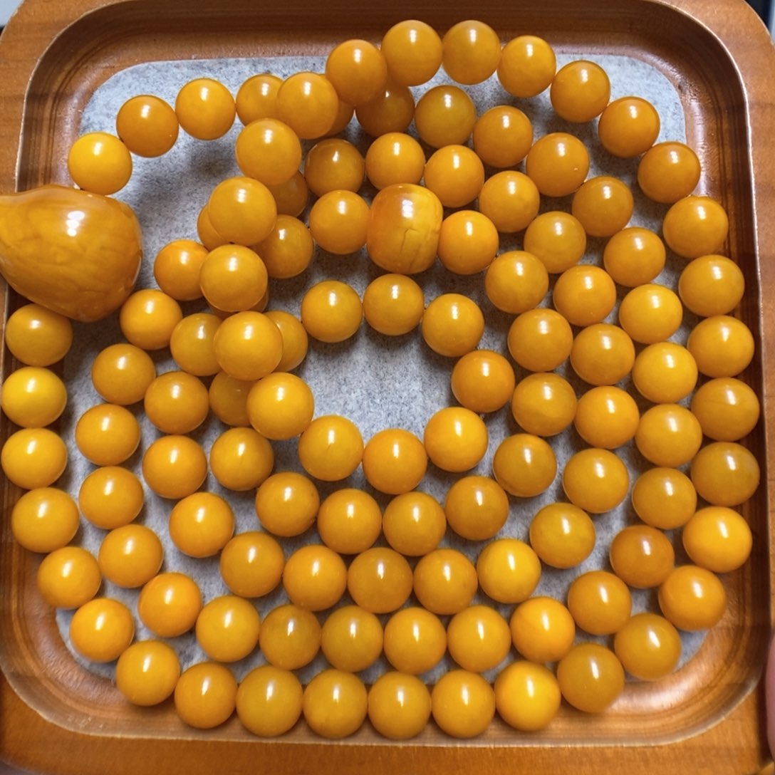 蜜蜡手串未镶嵌蜜蜡108