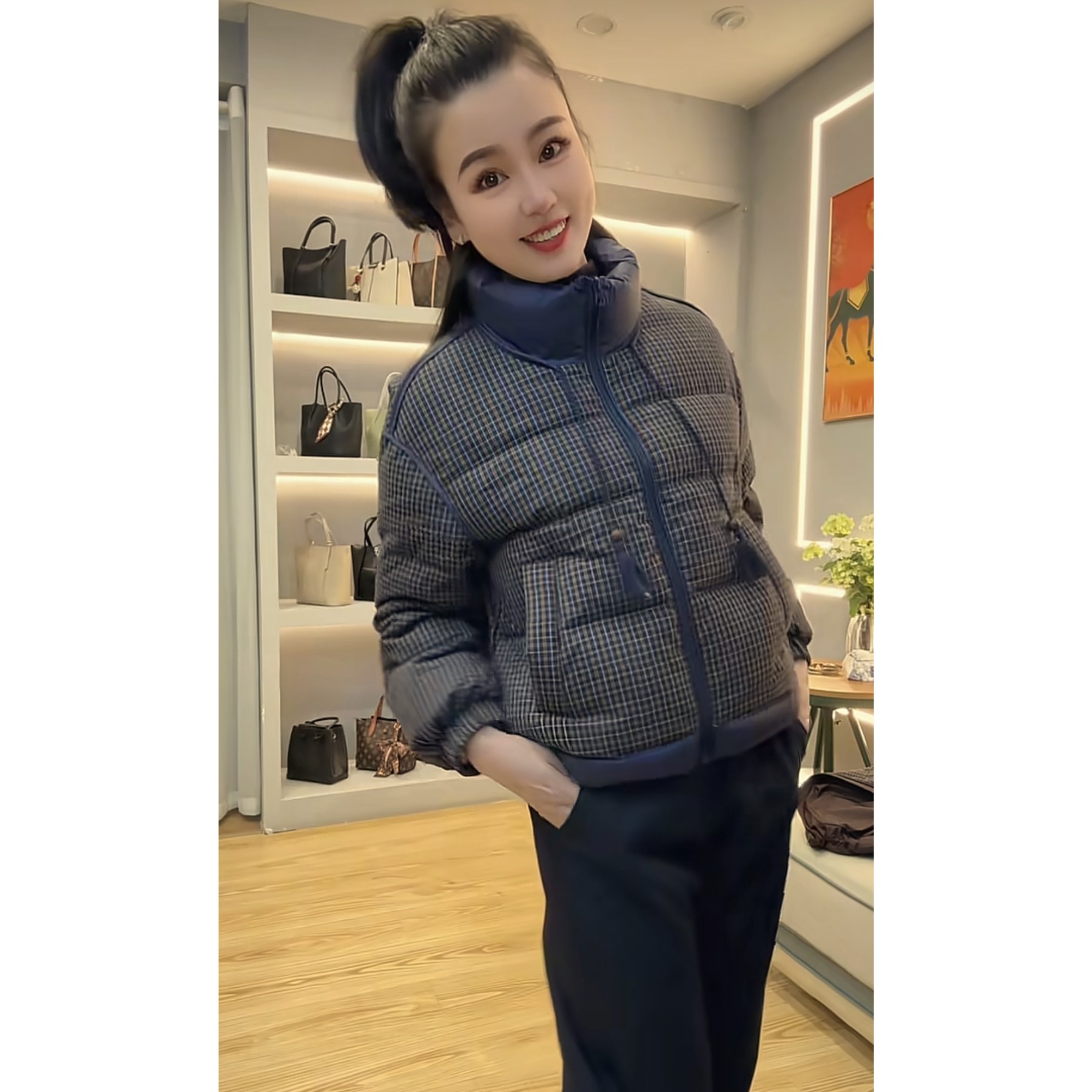 【七彩衣新品】时尚羽绒服厚款女士洋气秋冬50款上衣长56