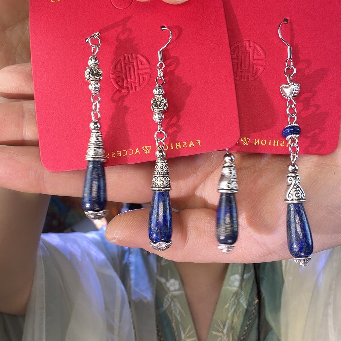 醋酸铜合金耳环一对