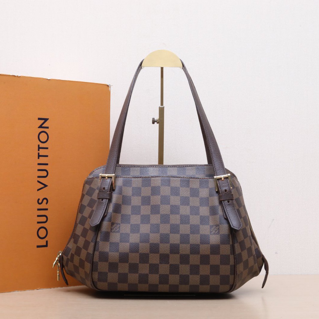 95新 LouisVuitton/路易威登 -100攀攀 棋盘格 中古 Belem元宝包