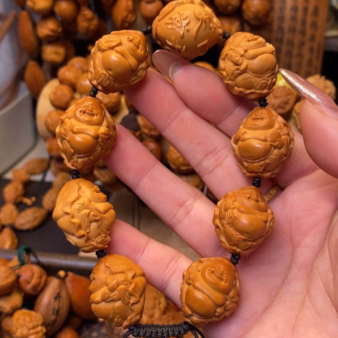 橄榄核手串/手链荷叶弥勒