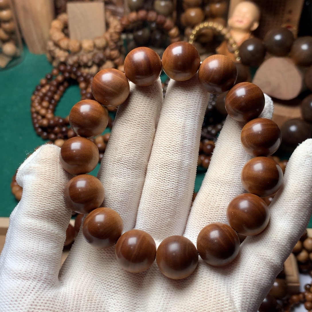 檀香木手串/手链老山檀香1.5虎皮黑肉沉水