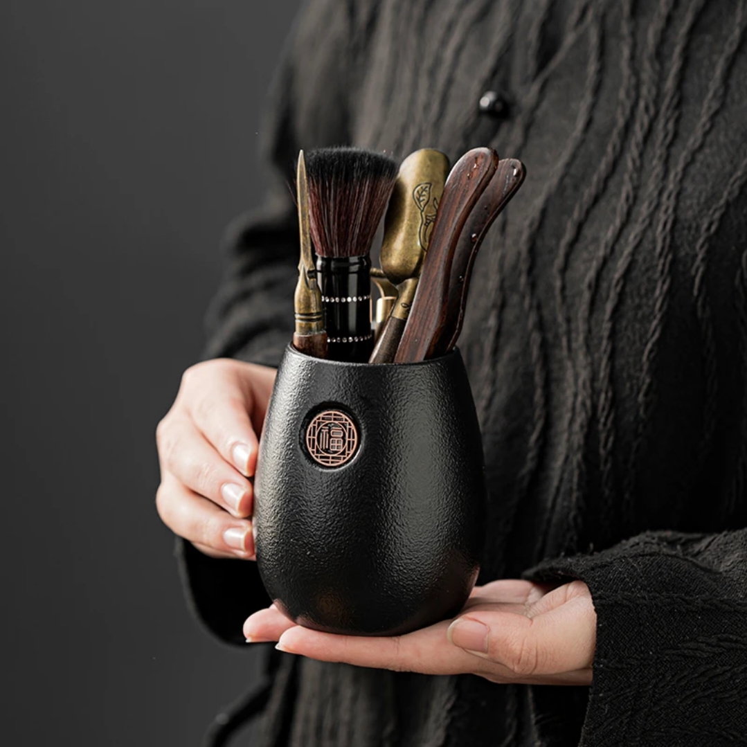 茶道六君子套装茶刀茶针茶勺茶夹子泡茶工具功夫茶具用品配件大全