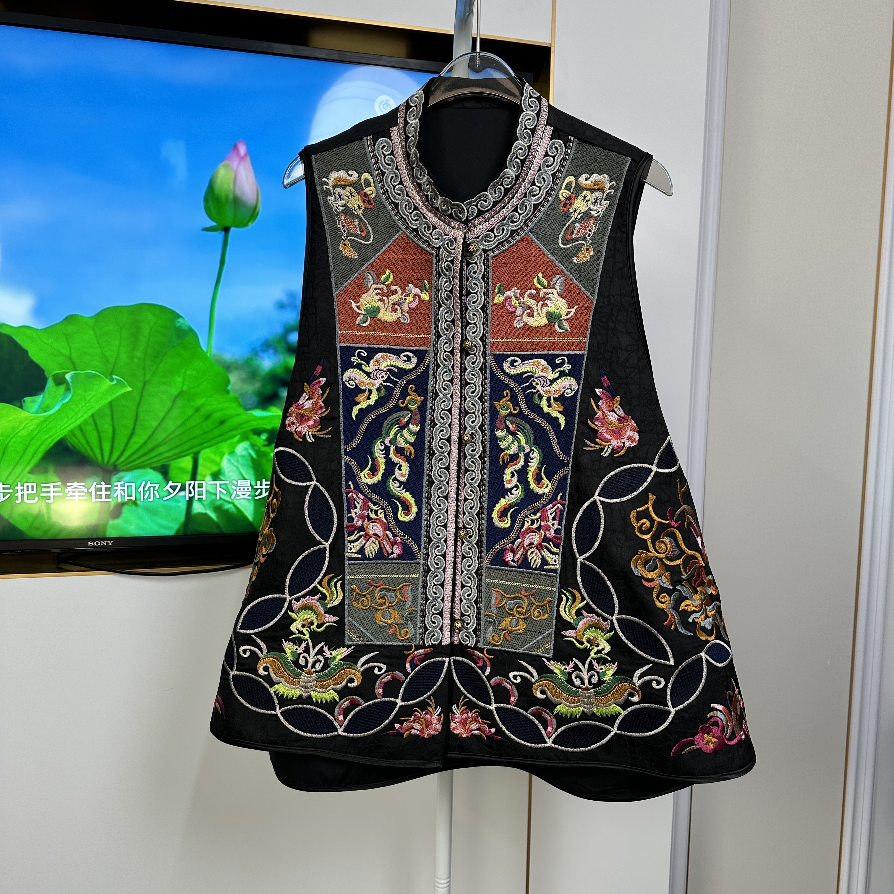 【凤蝶龟裂纹马甲】夏季新款新中式人丝刺绣国风百搭上衣