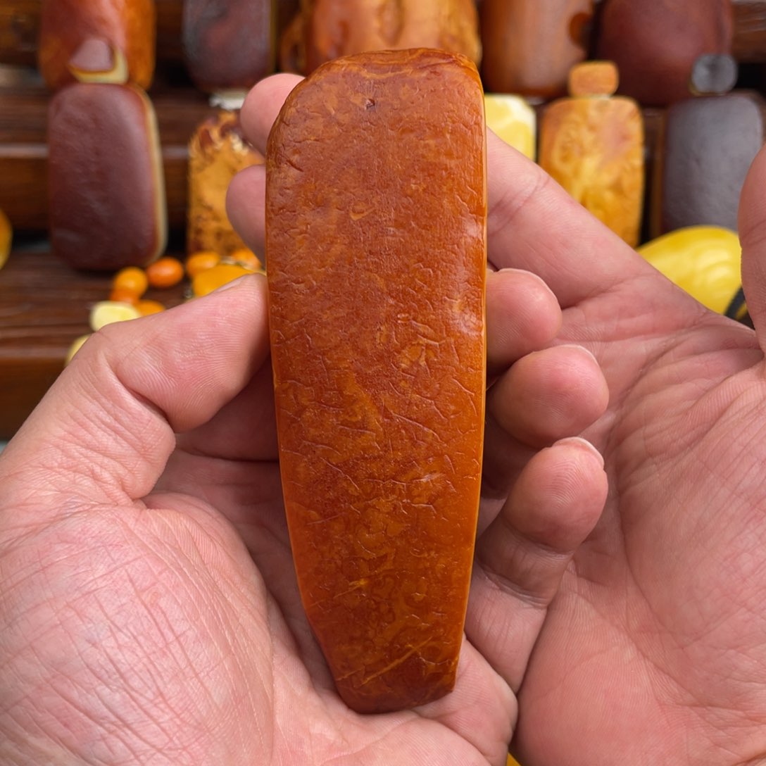 定制琥珀未镶嵌蜜蜡手把件