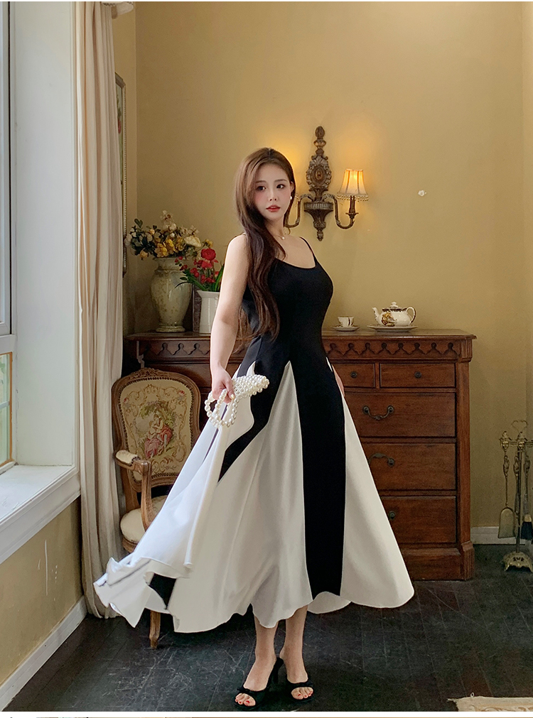 最新【乔姐D2061】长裙秋季常规高腰拖尾裙子连衣裙夏季中长款