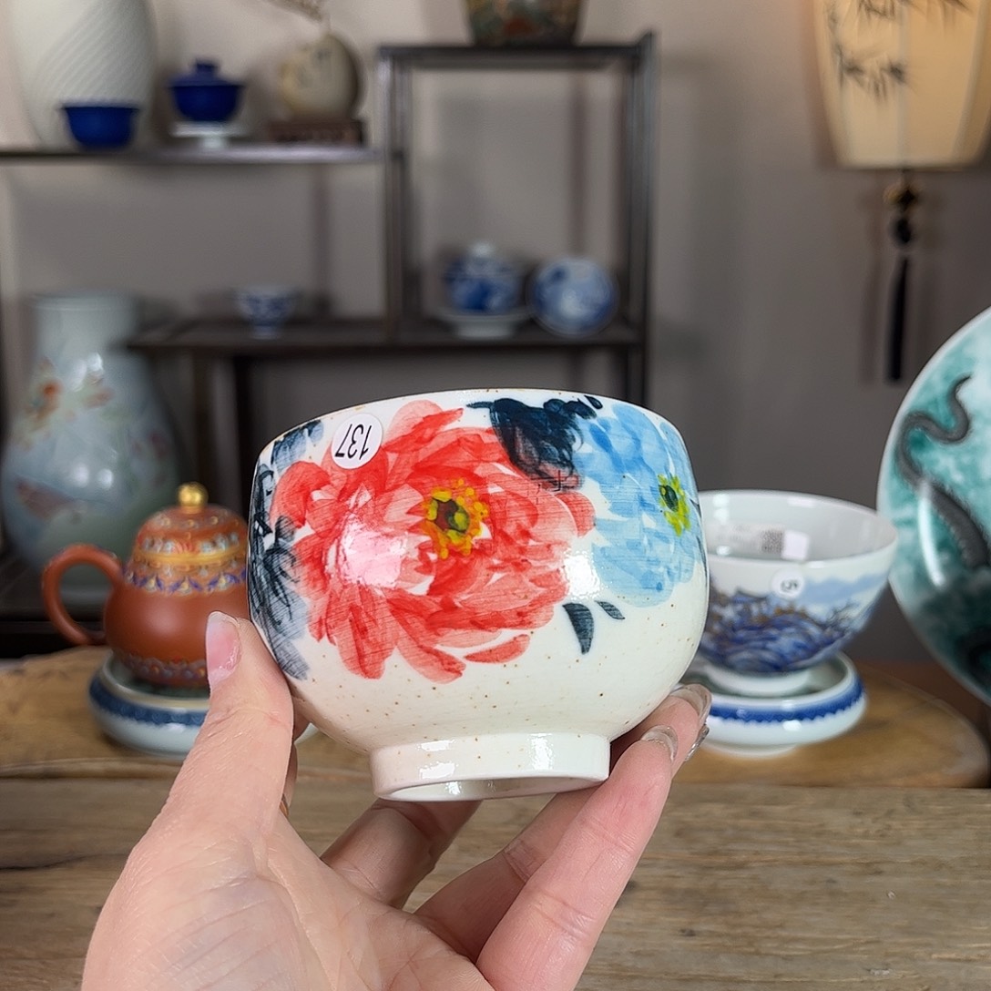 杯景德镇陶瓷柴烧多人