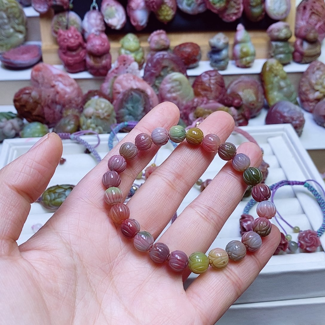 玛瑙/玉髓盐源玛瑙手链未镶嵌